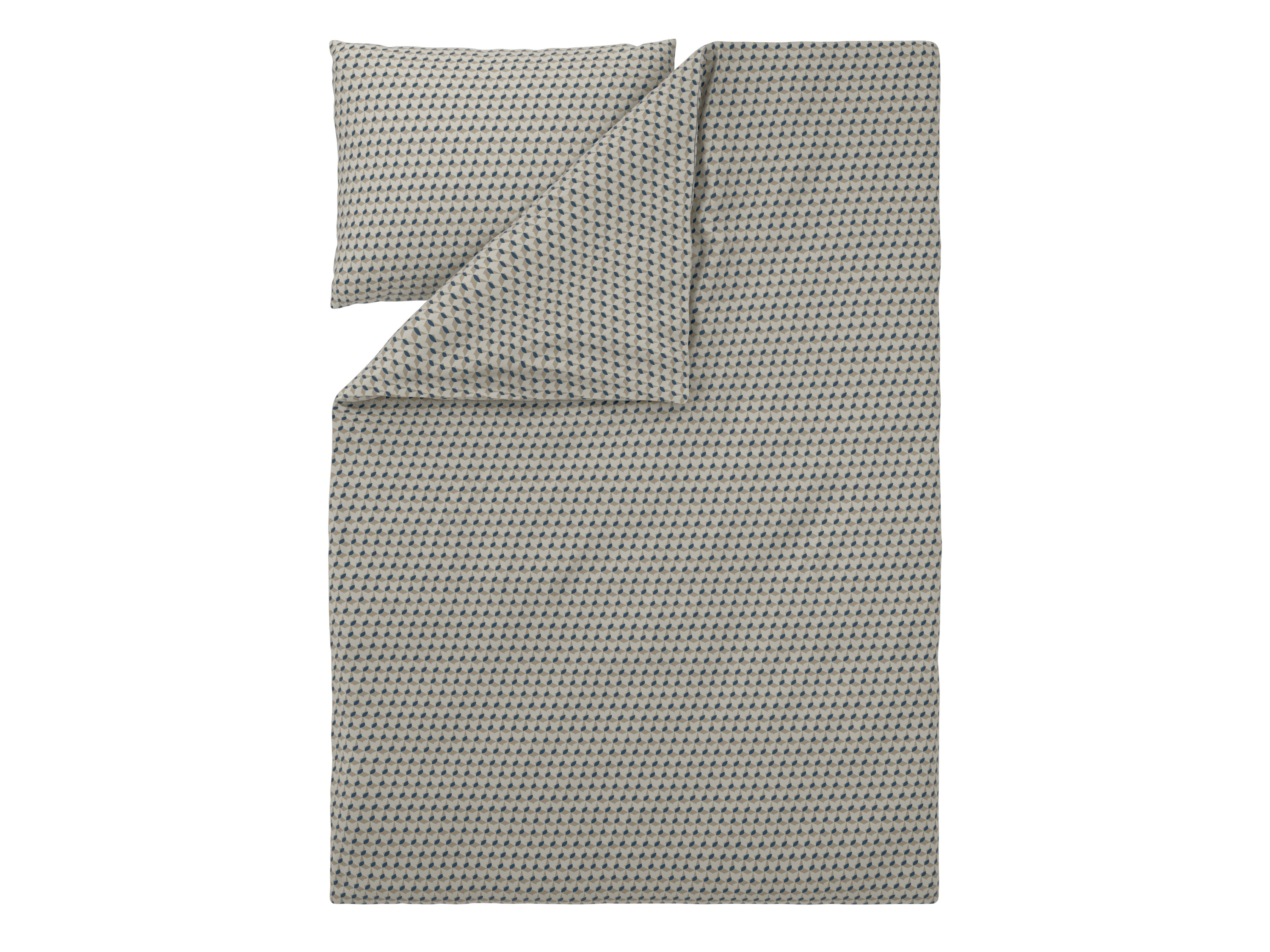 LIVARNO® Posteľná bielizeň z bavlny Renforcé, 140 x 200 cm (sivá/biela)