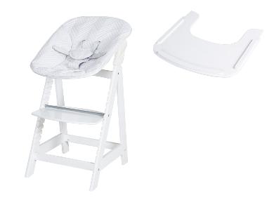 roba Detská vysoká stolička Born Up Zickzack 2 v 1 + Pultík k jedálenskej stoličke