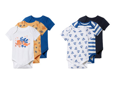 lupilu® Chlapčenské body s krátkym rukávom pre bábätká, 3 kusy