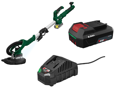 PARKSIDE® Aku nástenná a stropná brúska 20 V PWDSA 20-Li A1 + Akumulátor 20 V/2 Ah + Nabíjačka 20 V/2,4 A