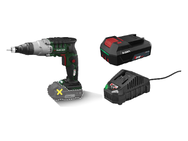 PARKSIDE® Aku skrutkovač na sadrokartón PTBSA 20-Li B2 + Akumulátor 20 V/2 Ah PAP 202 A1 + Nabíjačka 20 V/2,4 A PLG 20 C1