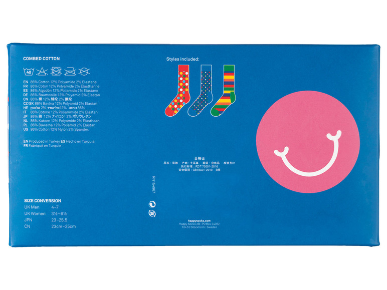 Prejsť na zobrazenie na celú obrazovku: Happy Socks Farebné ponožky v darčekovom balení, 3 páry – obrázok 13