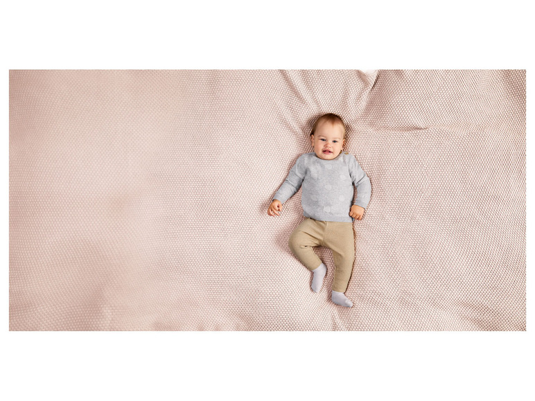 Prejsť na zobrazenie na celú obrazovku: lupilu Dievčenský pletený bavlnený pulóver pre bábätká z biobavlny – obrázok 3
