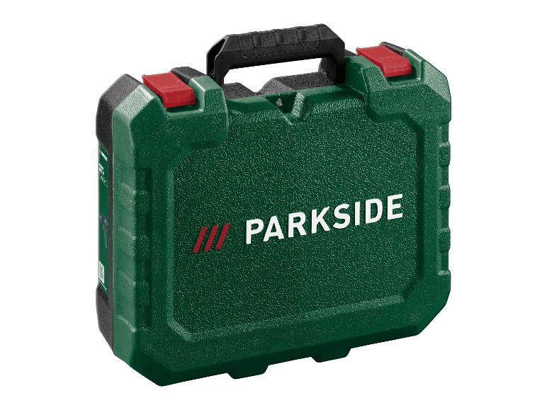 Zelený kufrík s náradím Parkside.