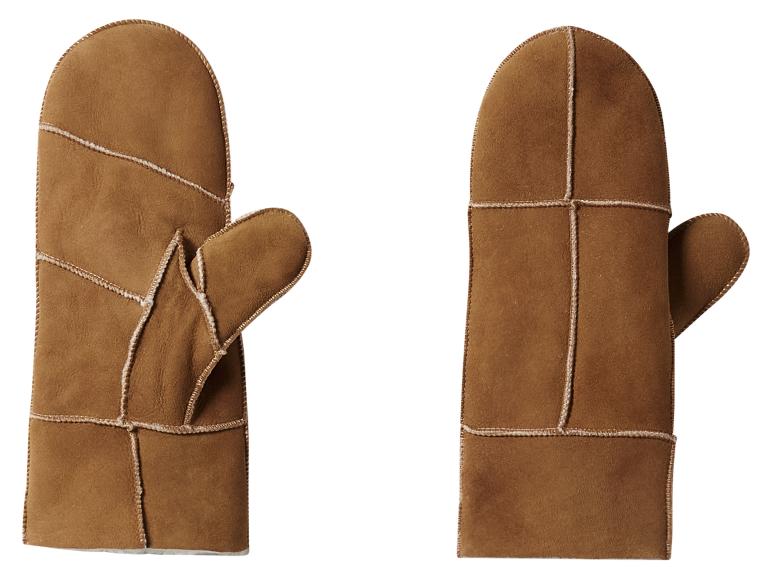 esmara® Dámske/Pánske rukavice z jahňacej kože Premium (hnedá, 7)