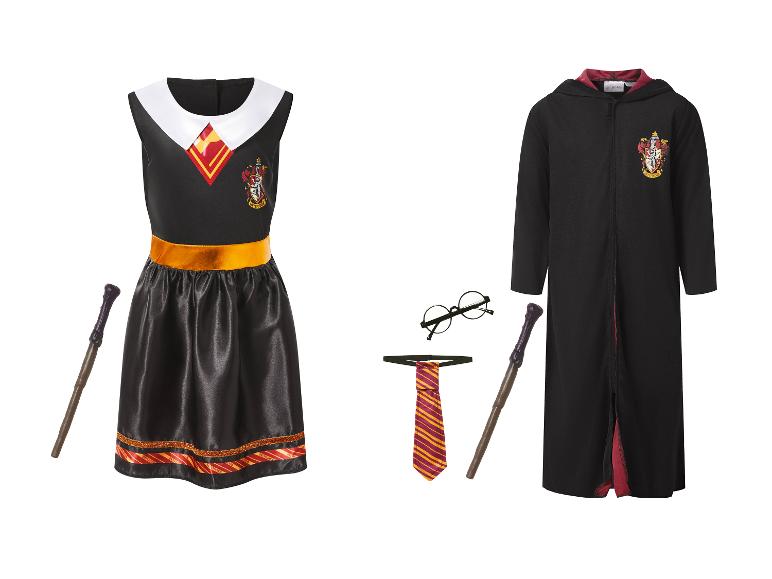 Detské kostýmy Harry Potter Chrabromil, so šatami, plášťom, prútikom, okuliarmi a kravatou.