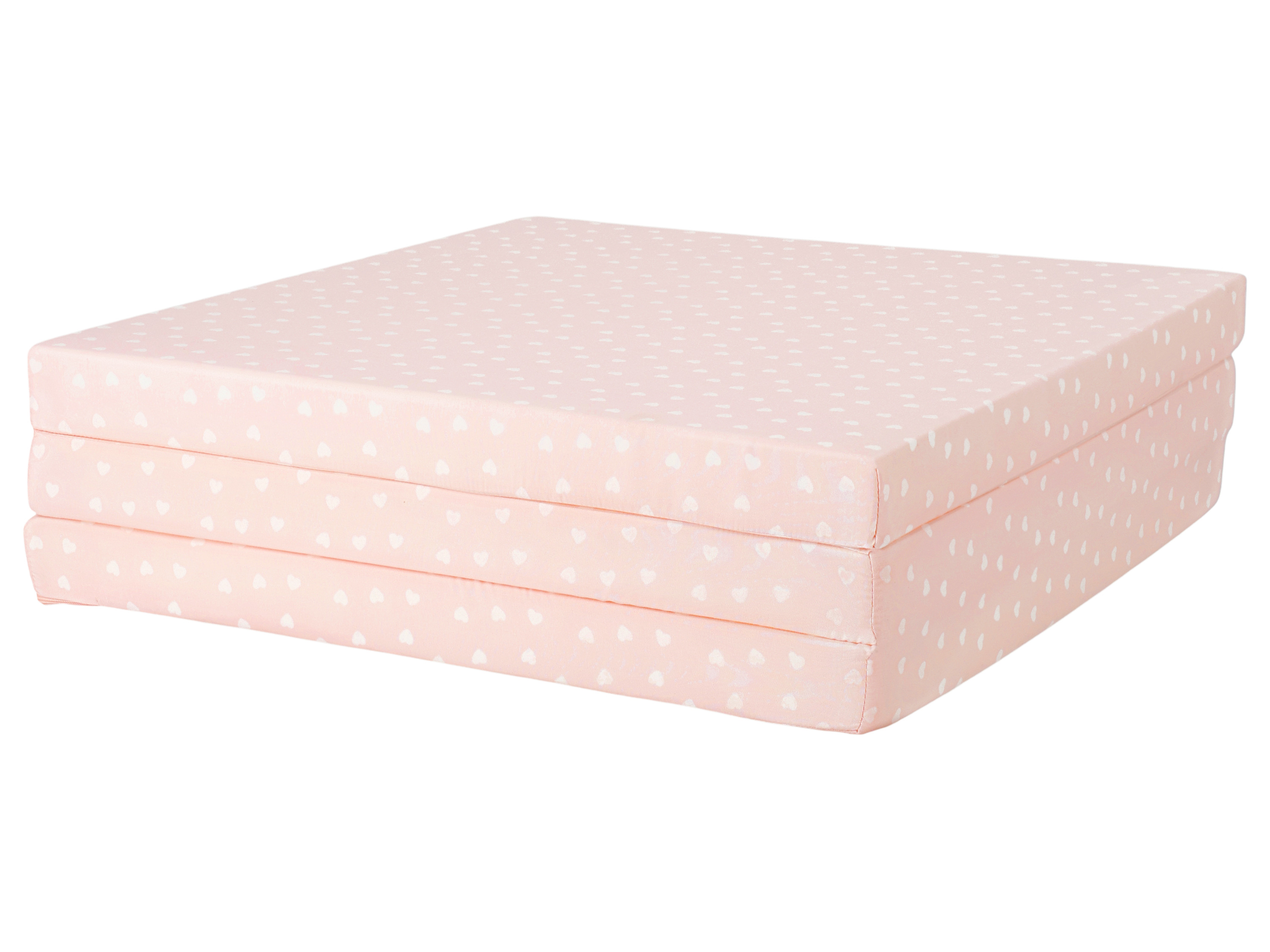 LIVARNO® Detský skladací matrac, 168 x 60 x 5 cm (srdcia)