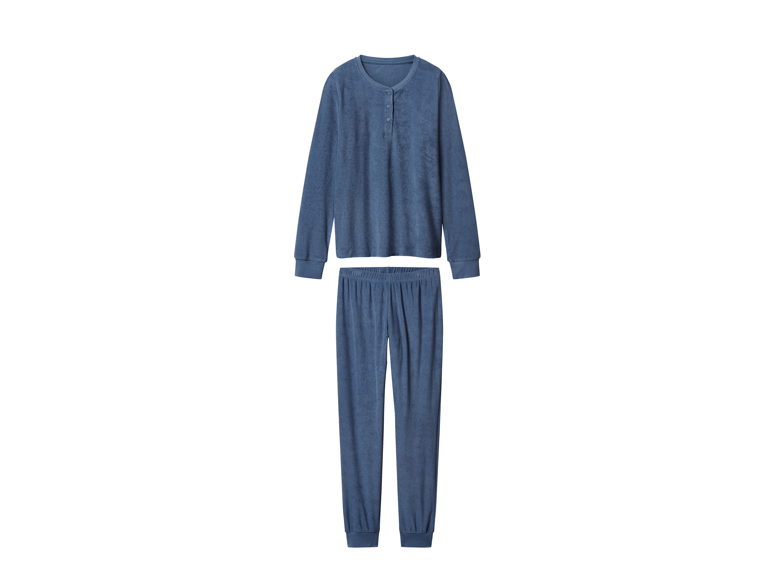 esmara® Dámske froté pyžamo (modrá, S (36/38))