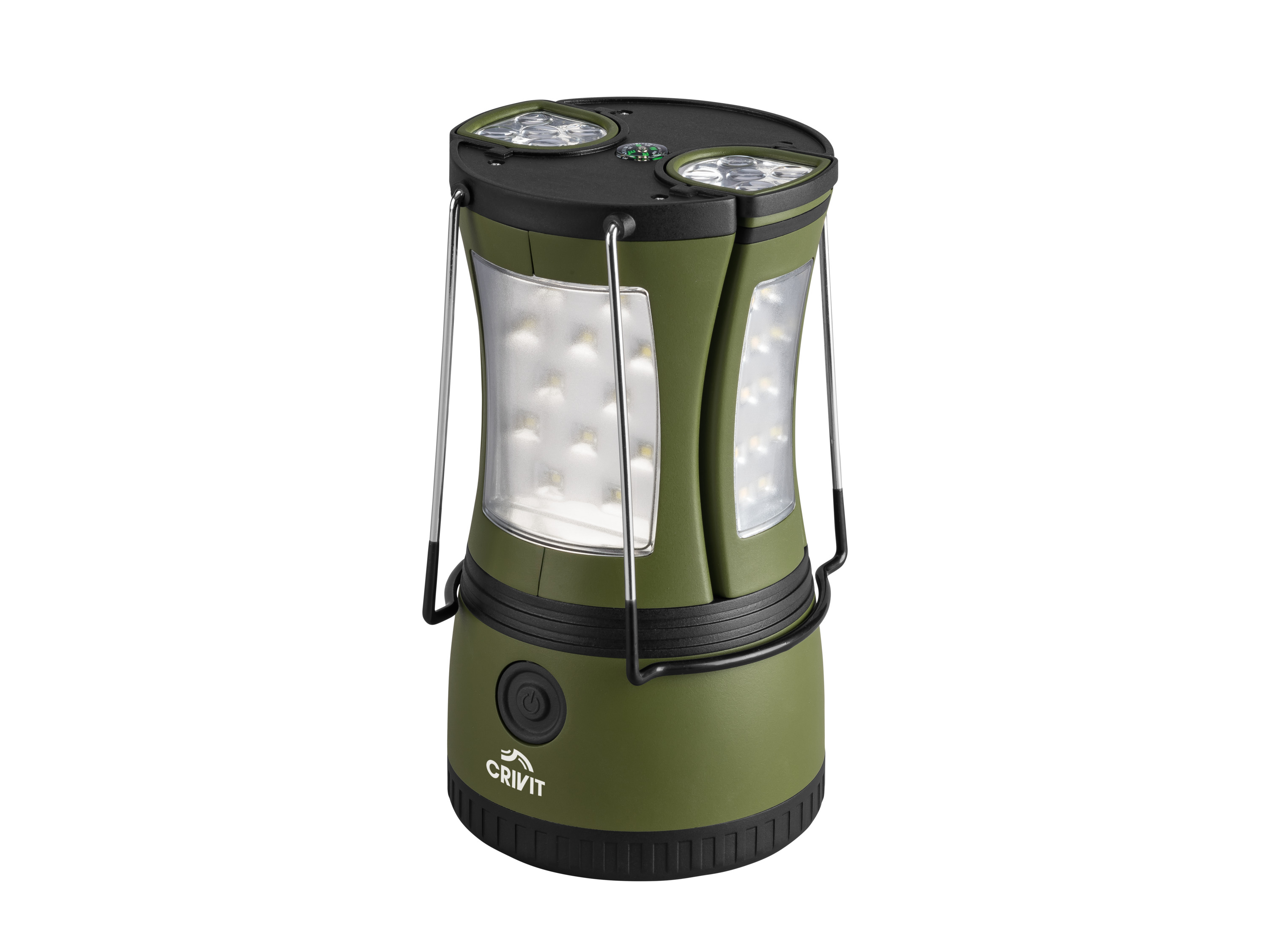 CRIVIT Kempingová lampa 2 v 1 (zelená)