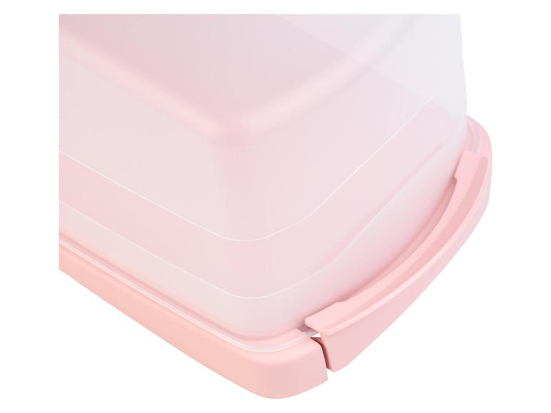 Ružová plastová torta s vekom.
