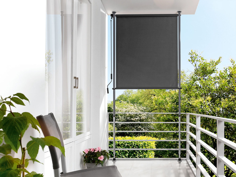Prejsť na zobrazenie na celú obrazovku: LIVARNO home Upínacia balkónová clona, 1,2 x 2 – 3 m, antracitová – obrázok 3