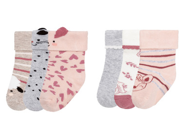 lupilu® Dievčenské ponožky pre bábätká, 3 páry