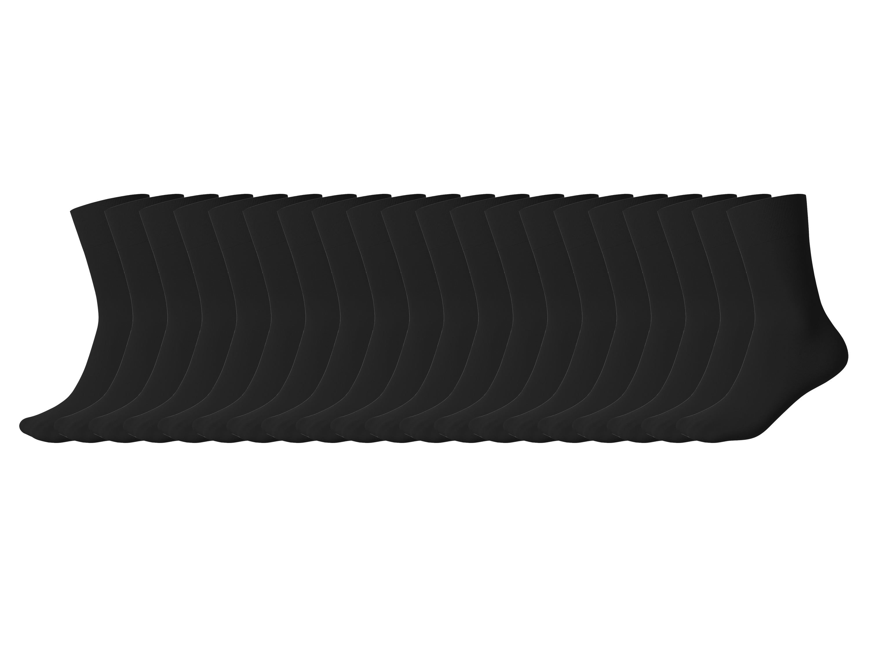 esmara® Dámske ponožky, 20 párov (čierna, 35/38)