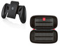 Čierny ovládač Nintendo Switch s puzdrom.