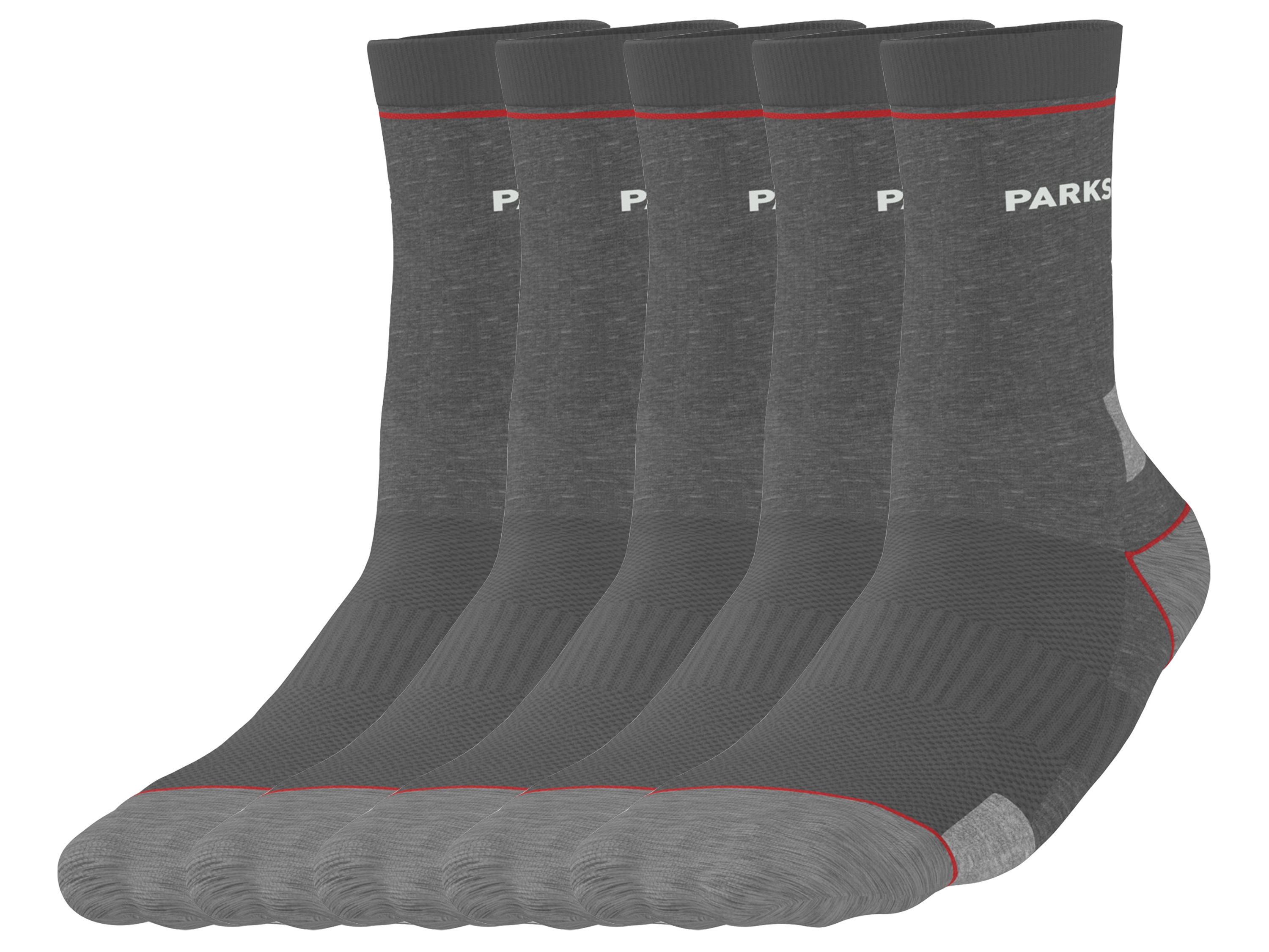 PARKSIDE® Pánske pracovné ponožky, 5 párov (sivá, 43/46)