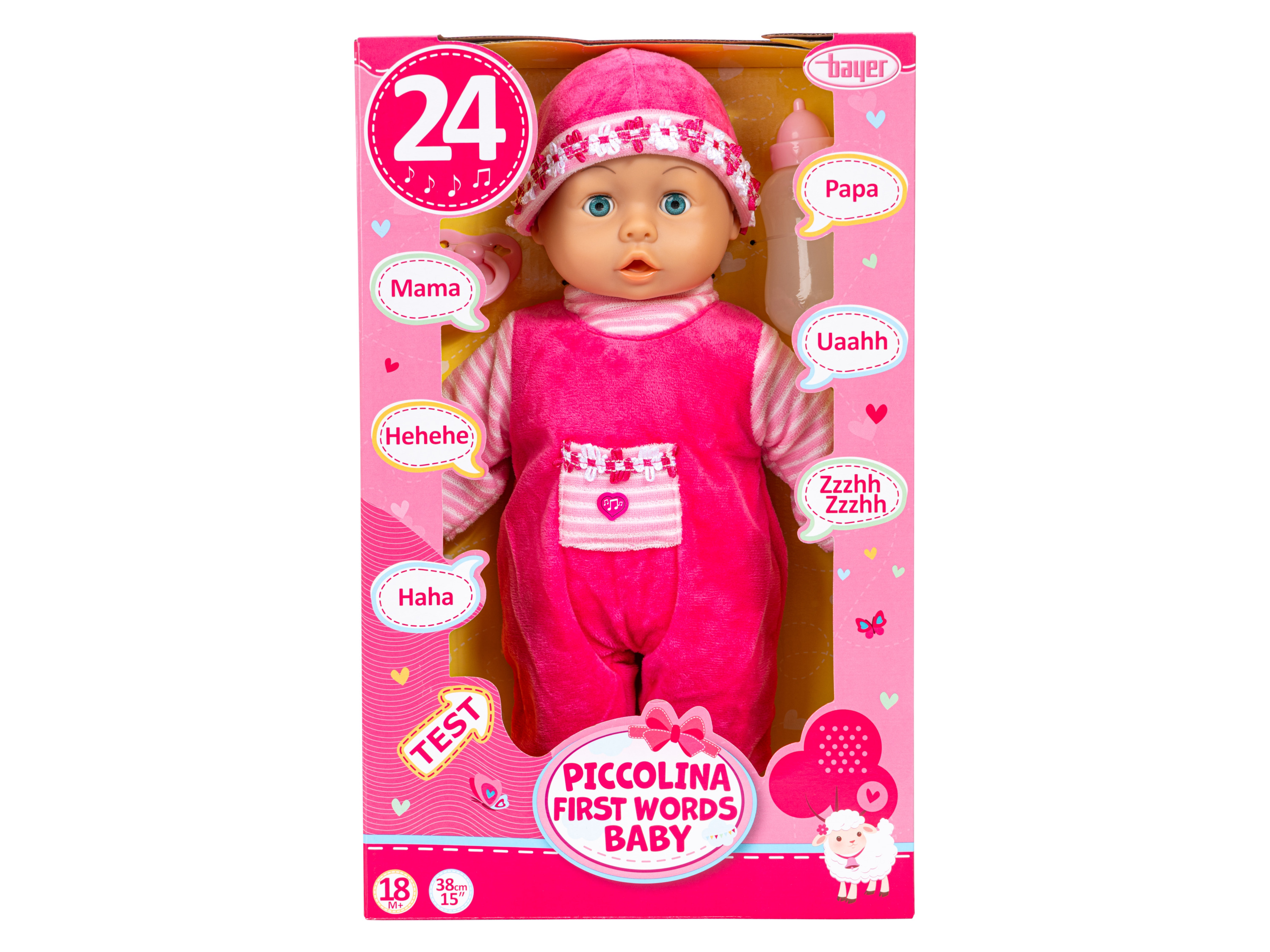 Bayer Design Bábika Piccolina First Baby (kvety)