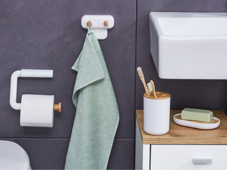 Prejsť na zobrazenie na celú obrazovku: LIVARNO home Pohár na kefky/držiak na toaletný papier/miska na mydlo/vešiak na uteráky – obrázok 3