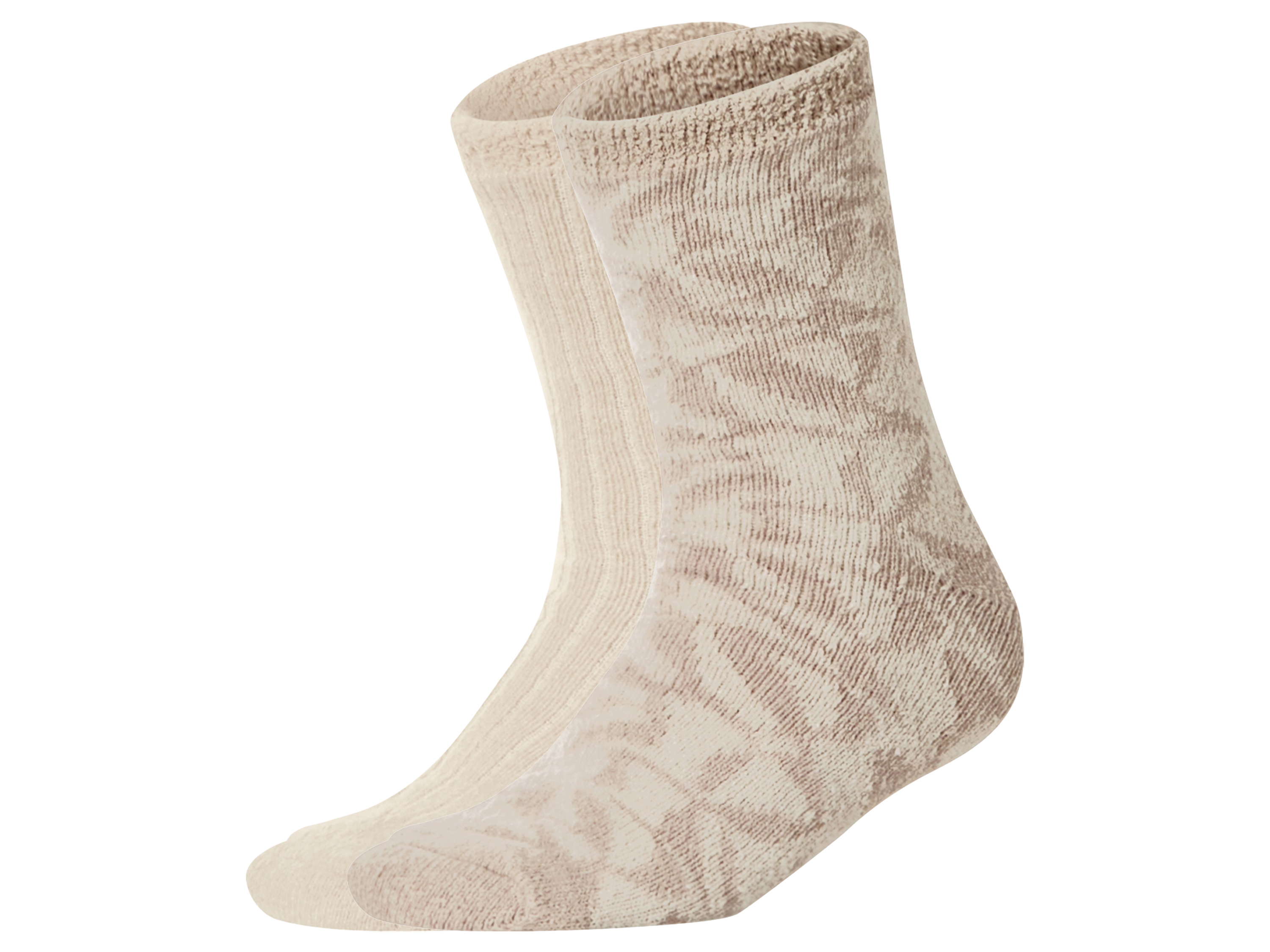 esmara® Dámske huňaté ponožky, 2 páry (béžová, 39/42)