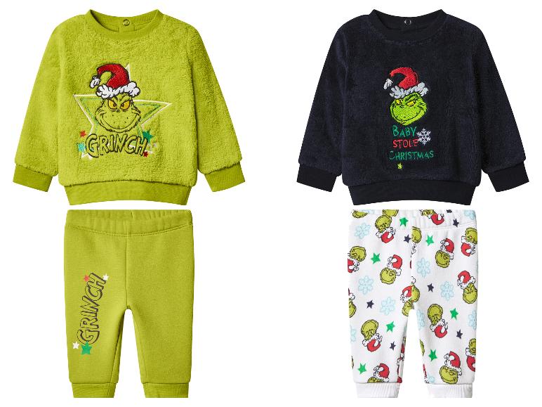 Grinch detské pyžamové súpravy s dlhými rukávmi a nohavicami
