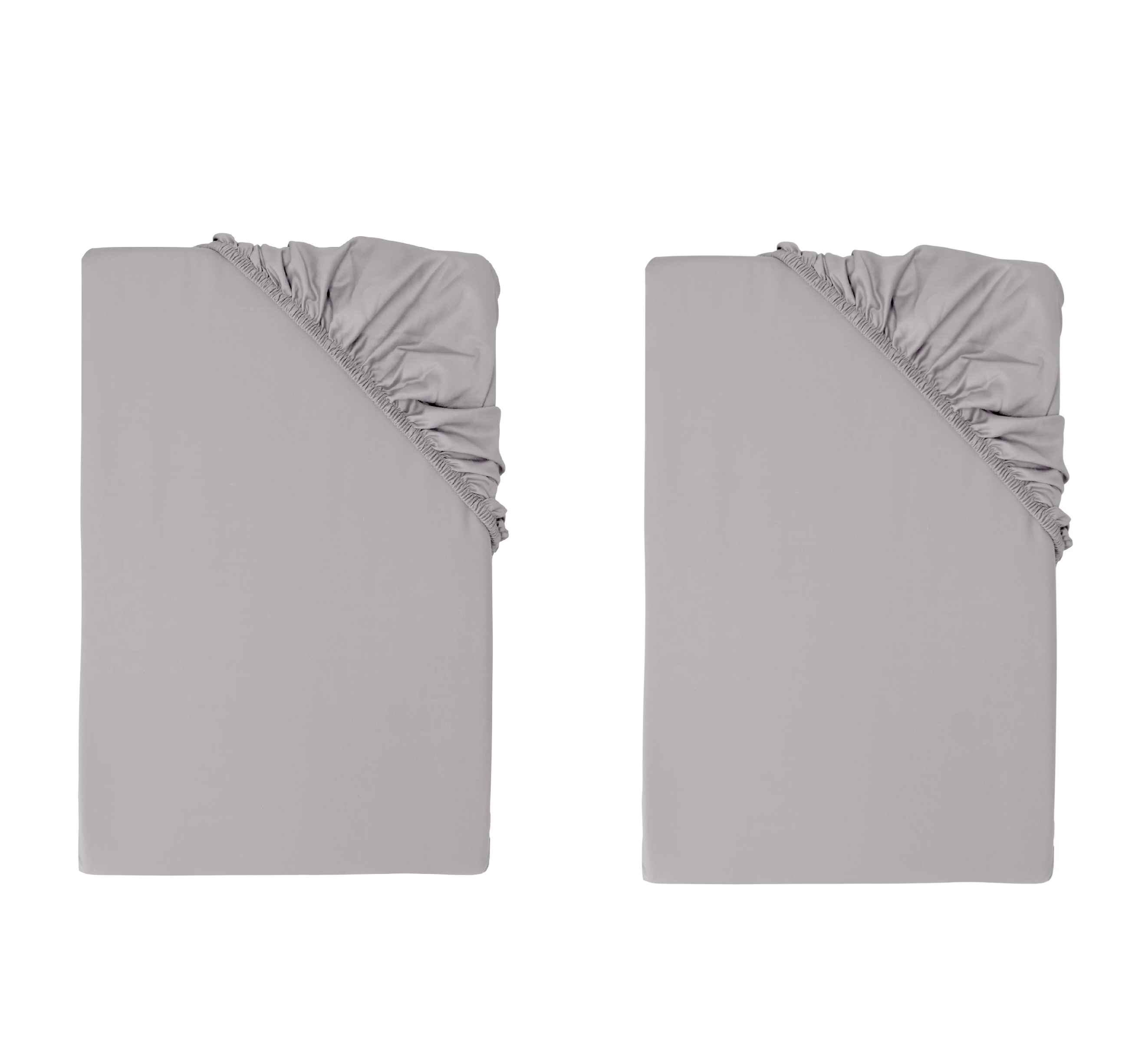 LIVARNO® Napínacia plachta z bambusovej viskózy Premium, 90 – 100 x 200 cm, sivá, 2 kusy