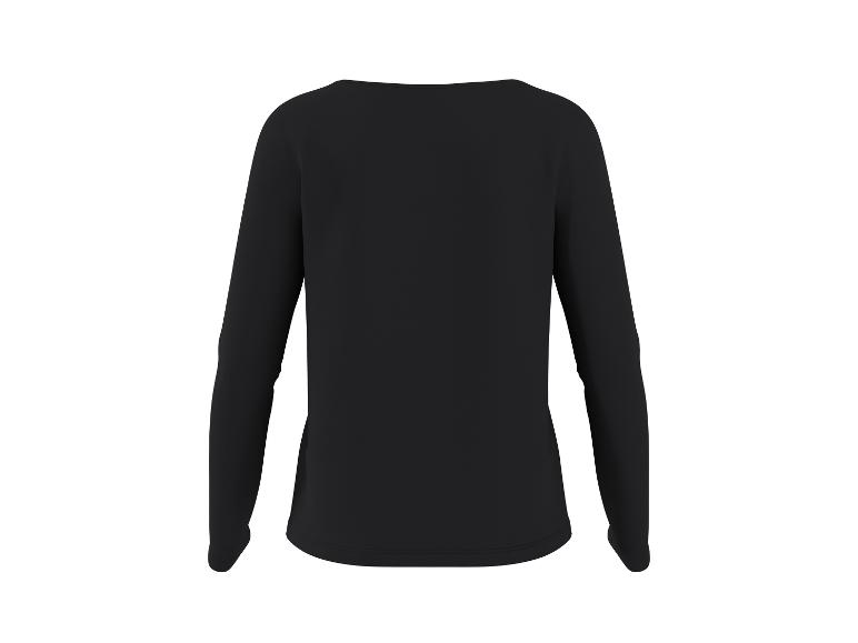 Čierny top s dlhým rukávom, zadný pohľad