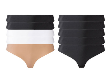 esmara® Dámske bezšvové tangá, 5 kusov