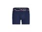 Tmavomodré boxerky s elastickým pásom s nápisom 'HAPPY SHORTS'.