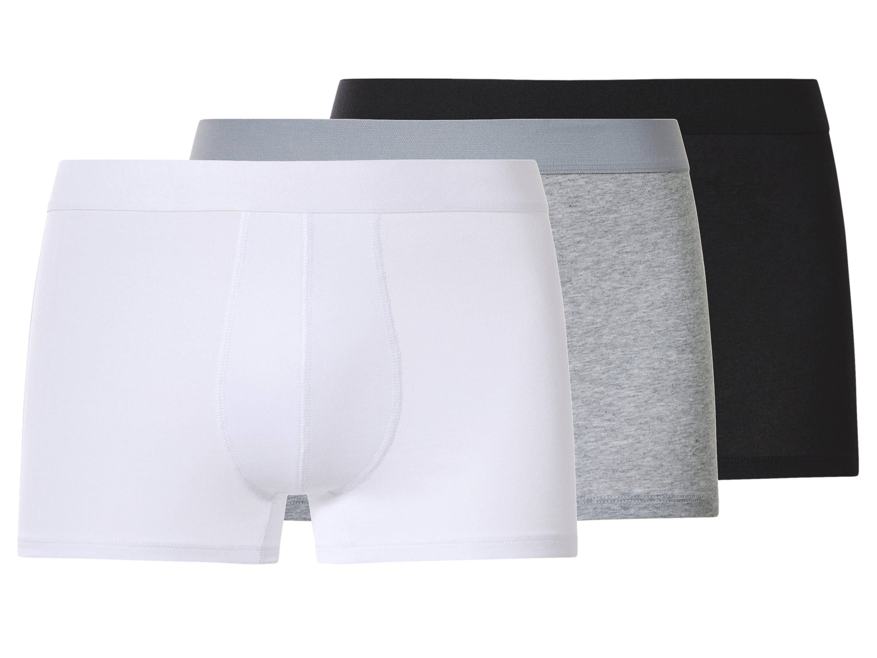 esmara Men Pánske boxerky, 3 kusy (čierna/sivá/biela, 7/XL)