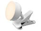 Biela LED lampa s klipom