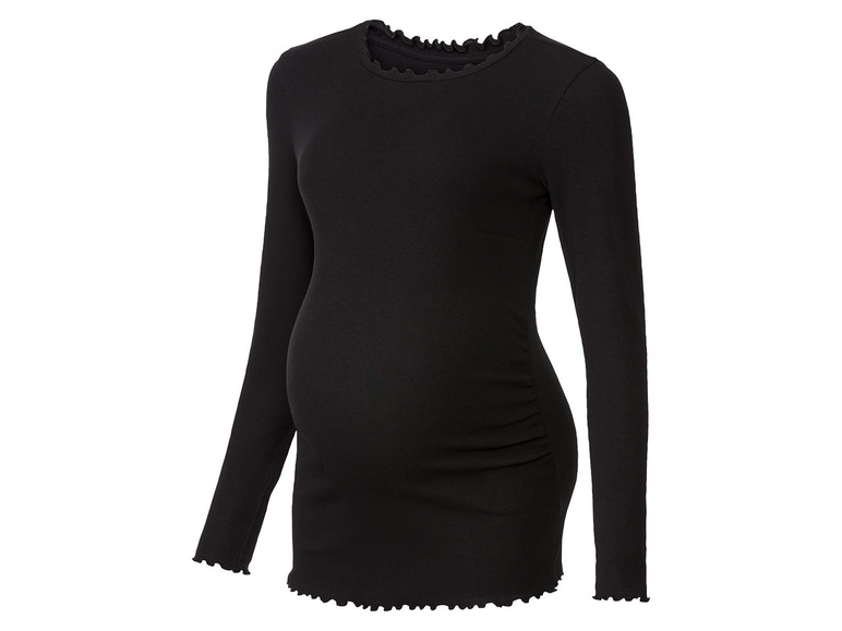 E-shop esmara® Dámske tehotenské tričko s dlhým rukávom (XL (48/50), čierna)