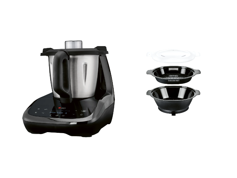 SILVERCREST® Monsieur Cuisine compact SMCC 1100 A1 + Kompaktný parný nadstavec na Monsieur Cuisine SMCCD 3 A1