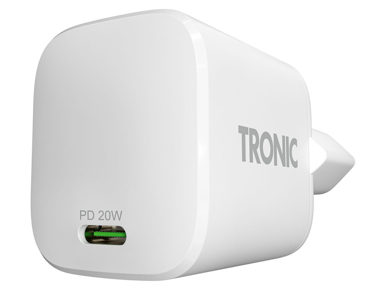 E-shop TRONIC® USB-C nanonabíjačka, 20 W (biela)