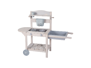 roba Drevená kuchynka s kolieskami