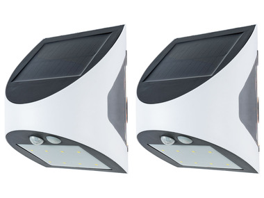 LIVARNO home Solárne nástenné LED svietidlo, 2 kusy