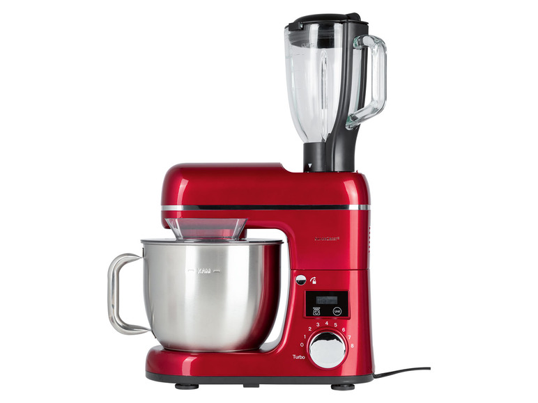 SILVERCREST® KITCHEN TOOLS Kuchynský robot s váhou SKMW 900 A1, červená