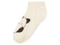 Krátke krémové ponožky s motívom mačiatka.