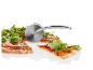 Pizza s prosciuttom a rukolou a pizza koleso.