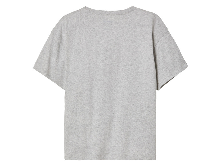 Sivé tričko s krátkym rukávom.