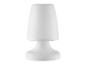 Biela stolová lampa s matným povrchom