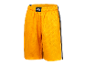 Žlté basketbalové šortky s čiernymi detailmi.