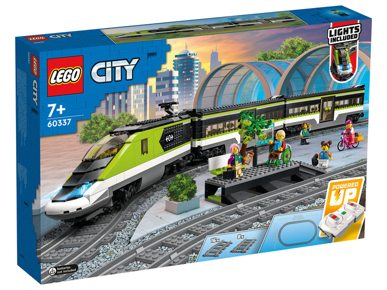 LEGO City súprava s elektrickou vlakovou súpravou, koľajnicami a diaľkovým ovládaním