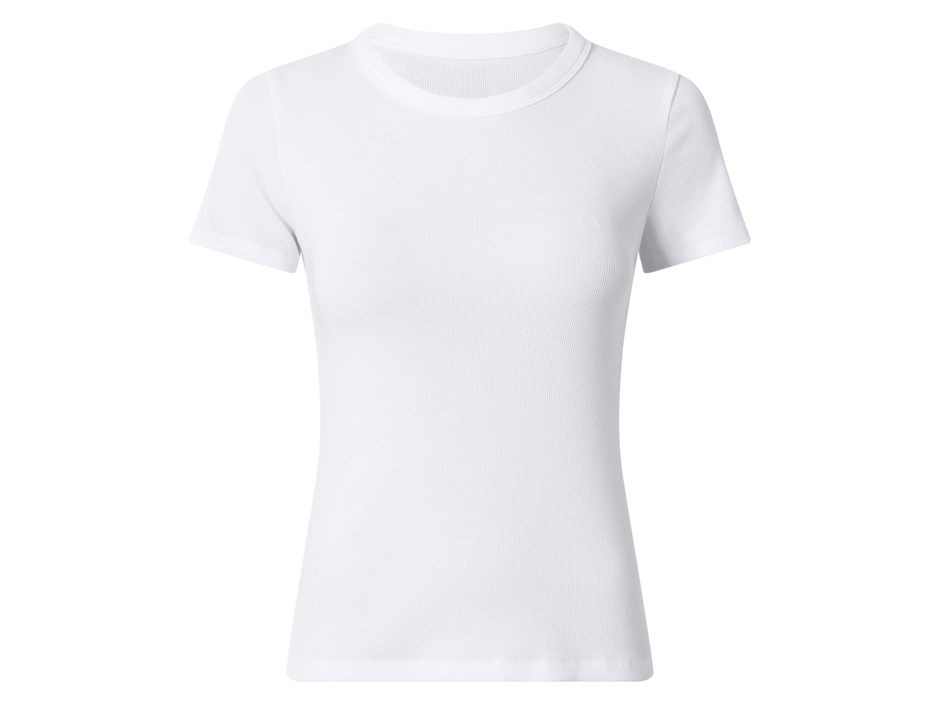 E-shop esmara® Dámske rebrované tričko (biela, XL (48/50))