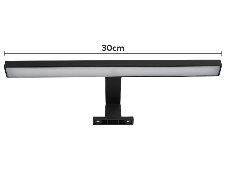 Čierne 30 cm dlhé LED nástenné svietidlo