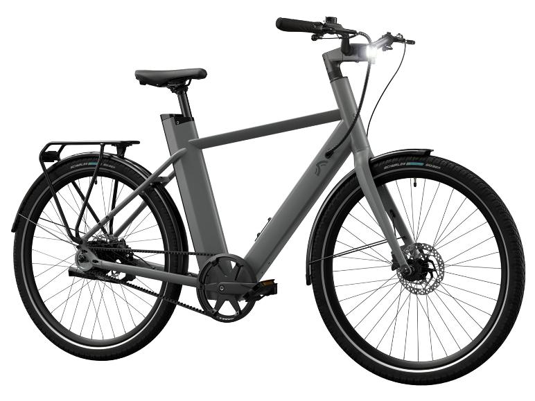 Crivit Mestský elektrobicykel s remeňovým pohonom Gates X.3 (sivá)