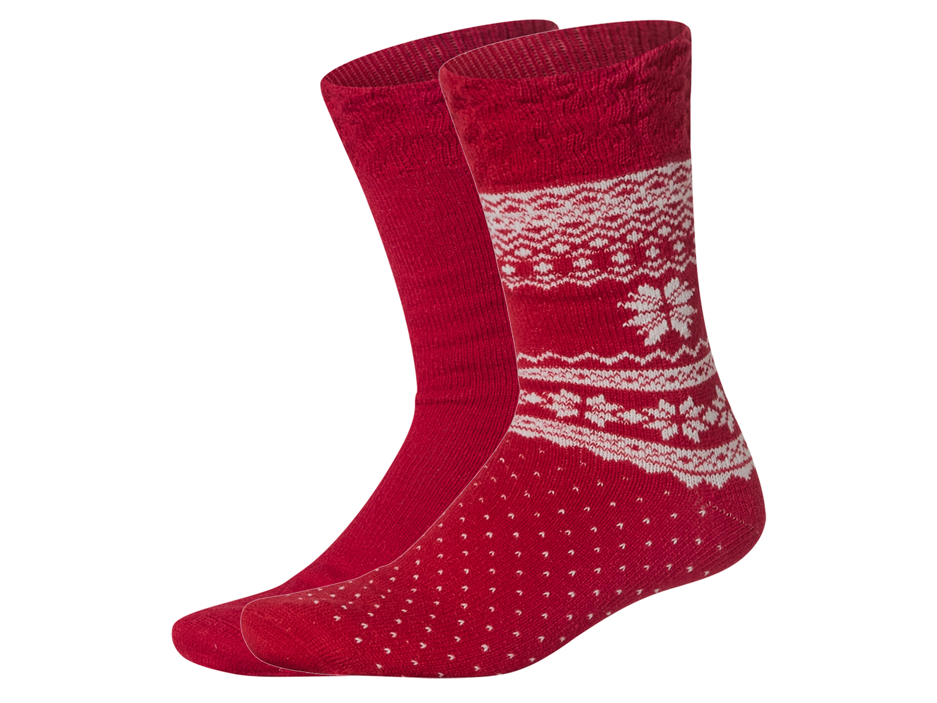 esmara® Dámske/pánske termoponožky, 2 páry (červená, 35/38)