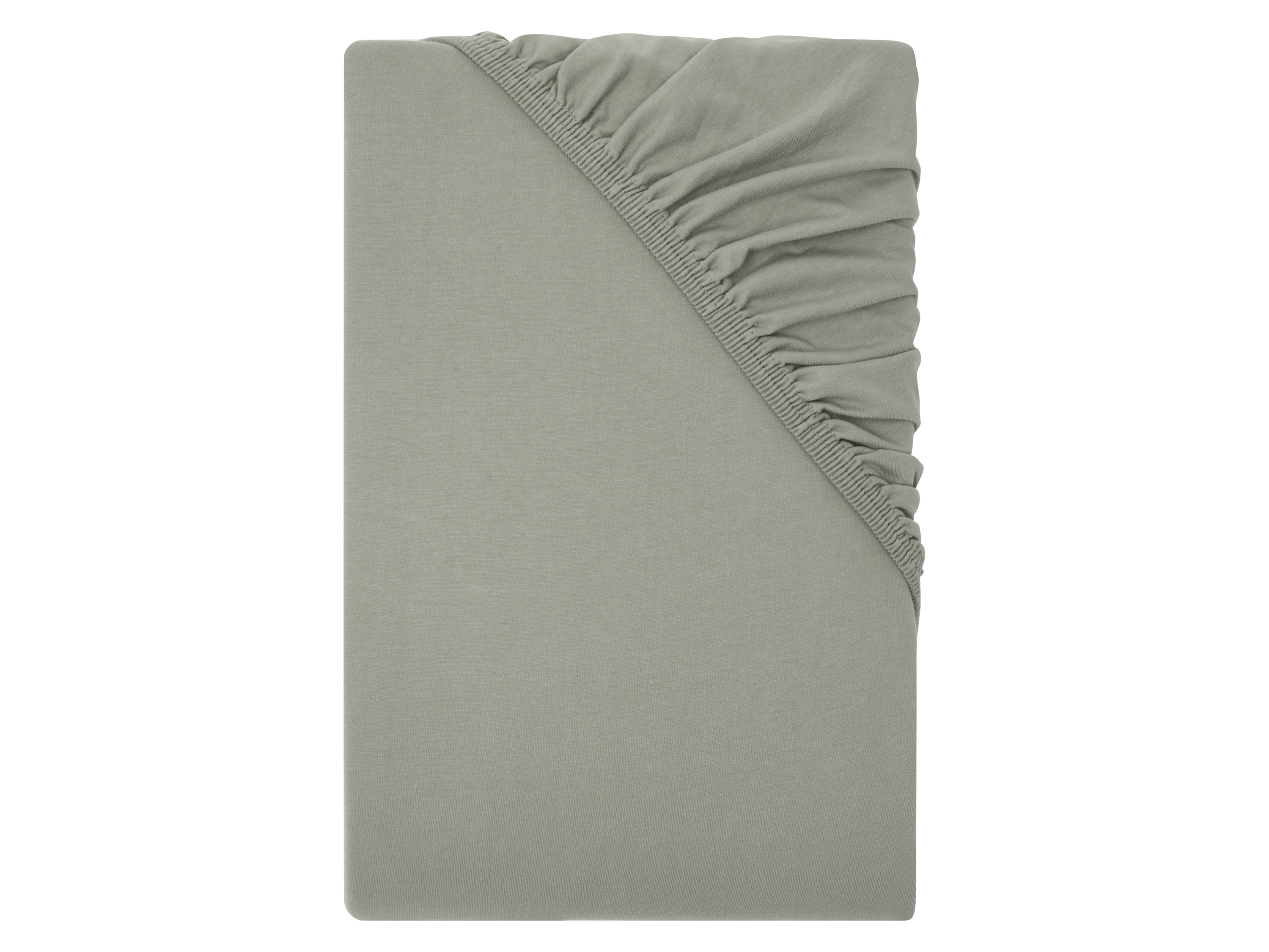 LIVARNO® Napínacia džersejová plachta, 140 – 160 x 200 x 25 cm (olivová)