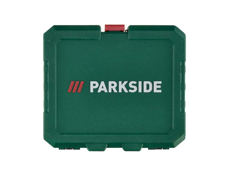 Zelená krabička na náradie Parkside.