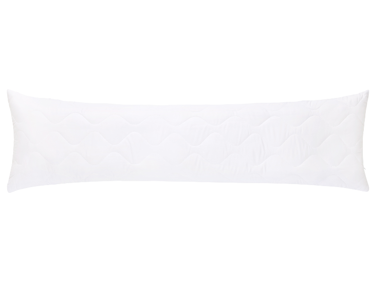 Dlhý biel prešívaný vankúš.