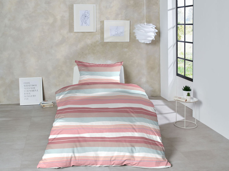 Prejsť na zobrazenie na celú obrazovku: Primera Perkálová posteľná bielizeň, pruhy/ružová, 140 x 200 cm – obrázok 2
