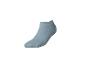 Svetlomodrá členková ponožka na bielom pozadí.